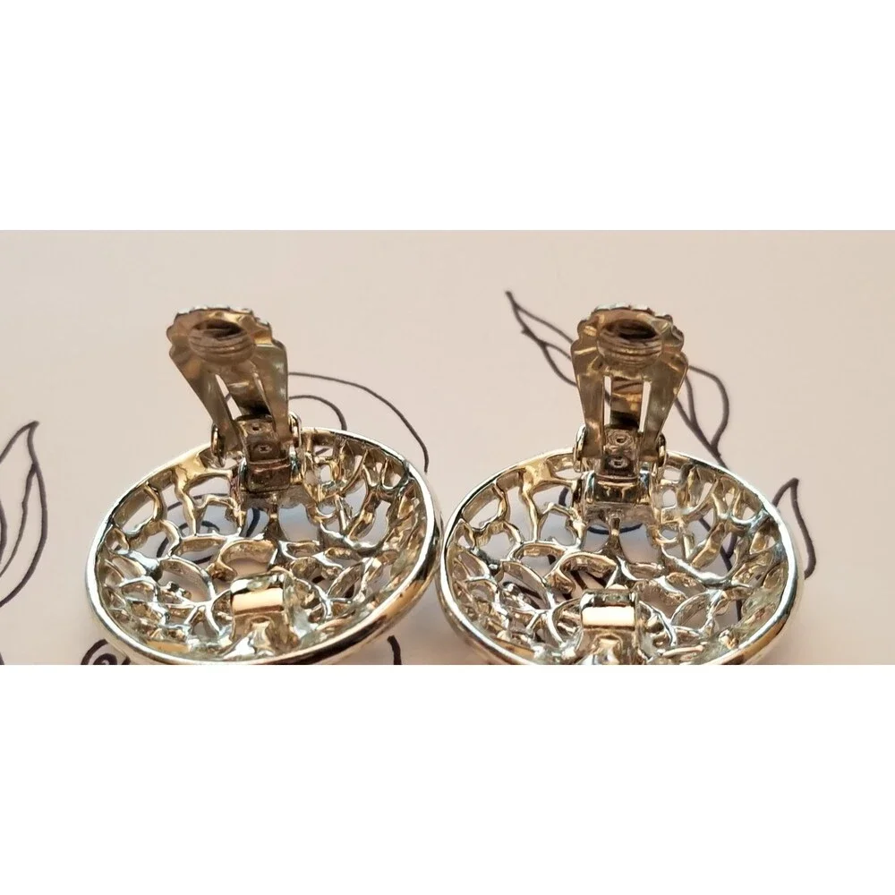 Vintage Sarah Coventry Silver Tone Filigree Clip-On Earrings
